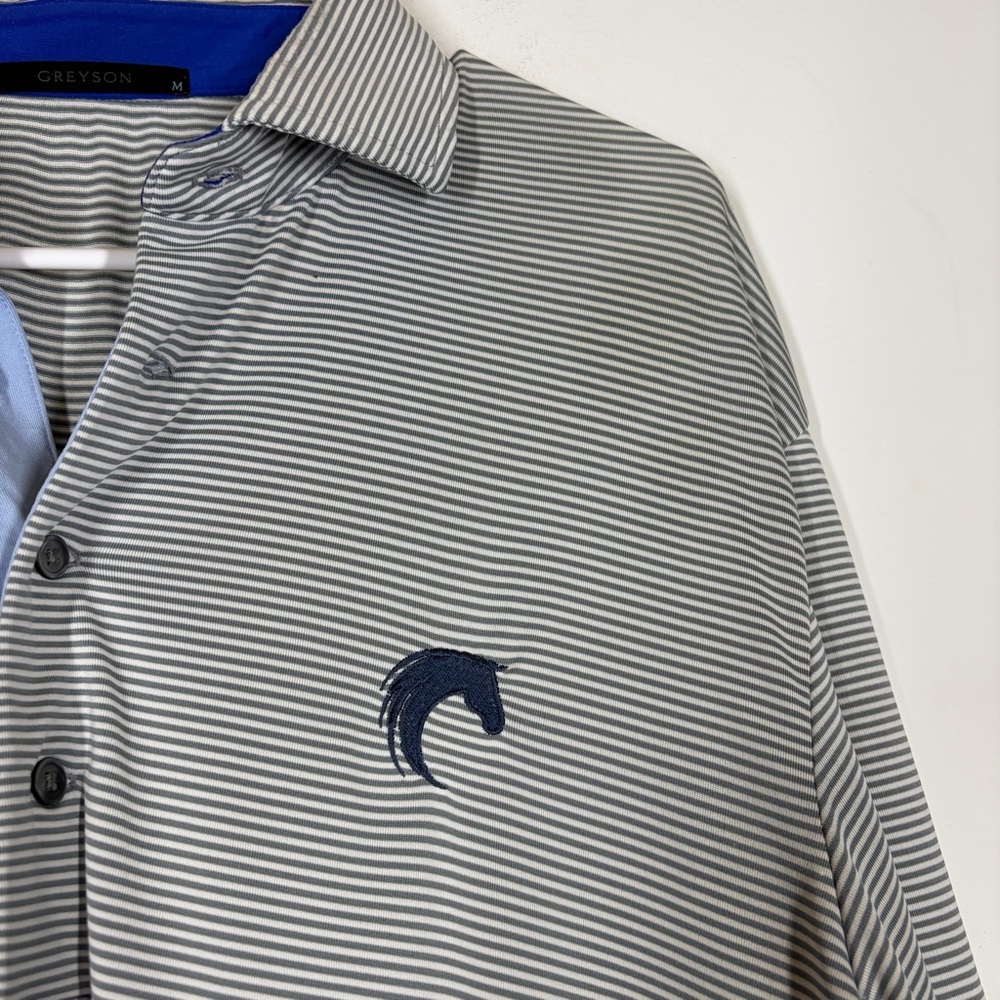 Greyson Men’s Stripe Polo Size Medium - Picture 4 of 9